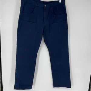 KAVU Klondike Double Knee Pants Blue Outdoor Canvas Cotton Work NWT Mens 40x32